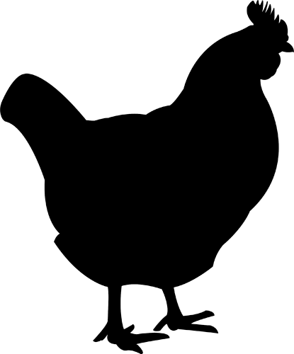 Black Siluete Chicken Png Image Transparent PNG Image