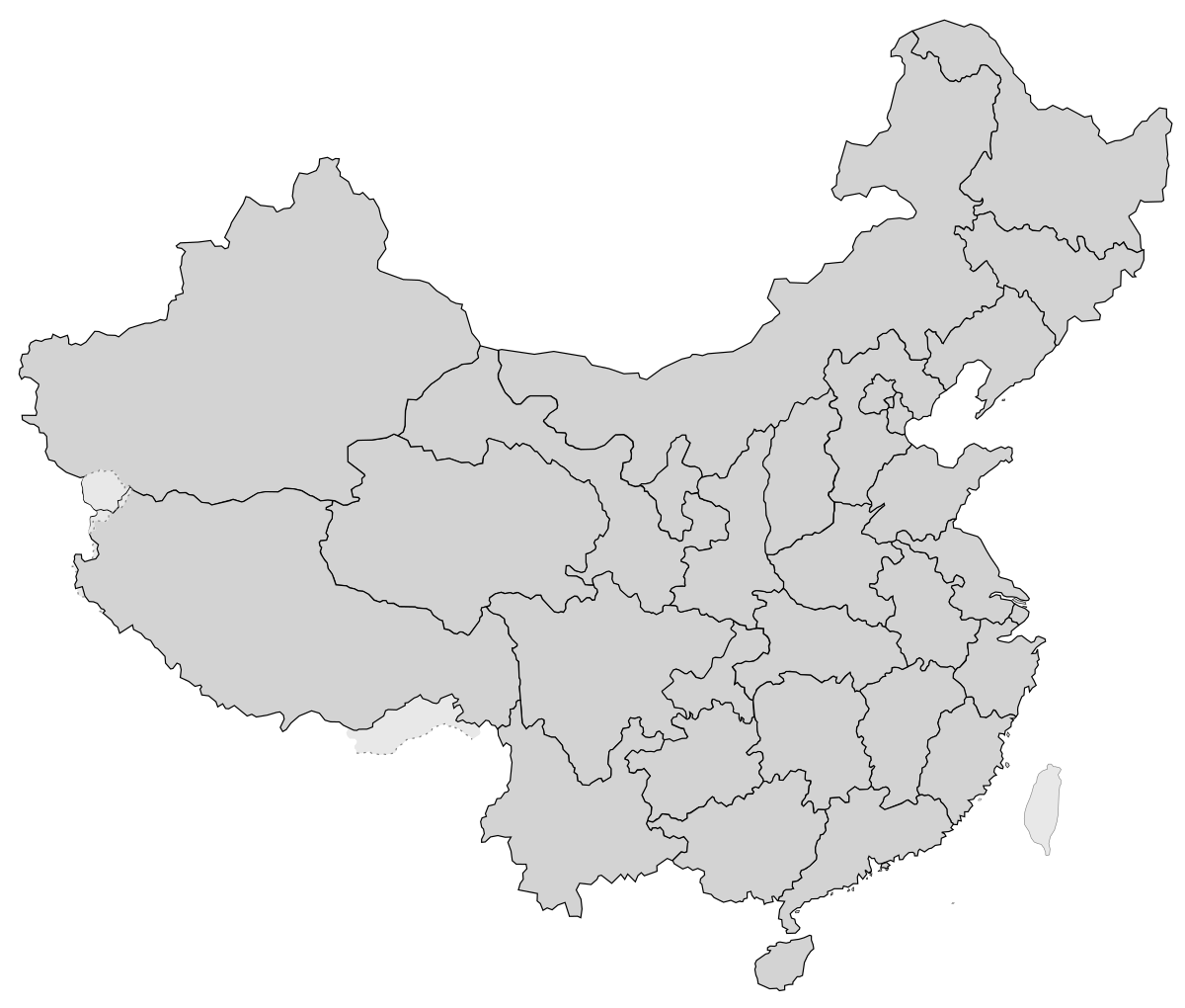 China Border Map Download HD Transparent PNG Image