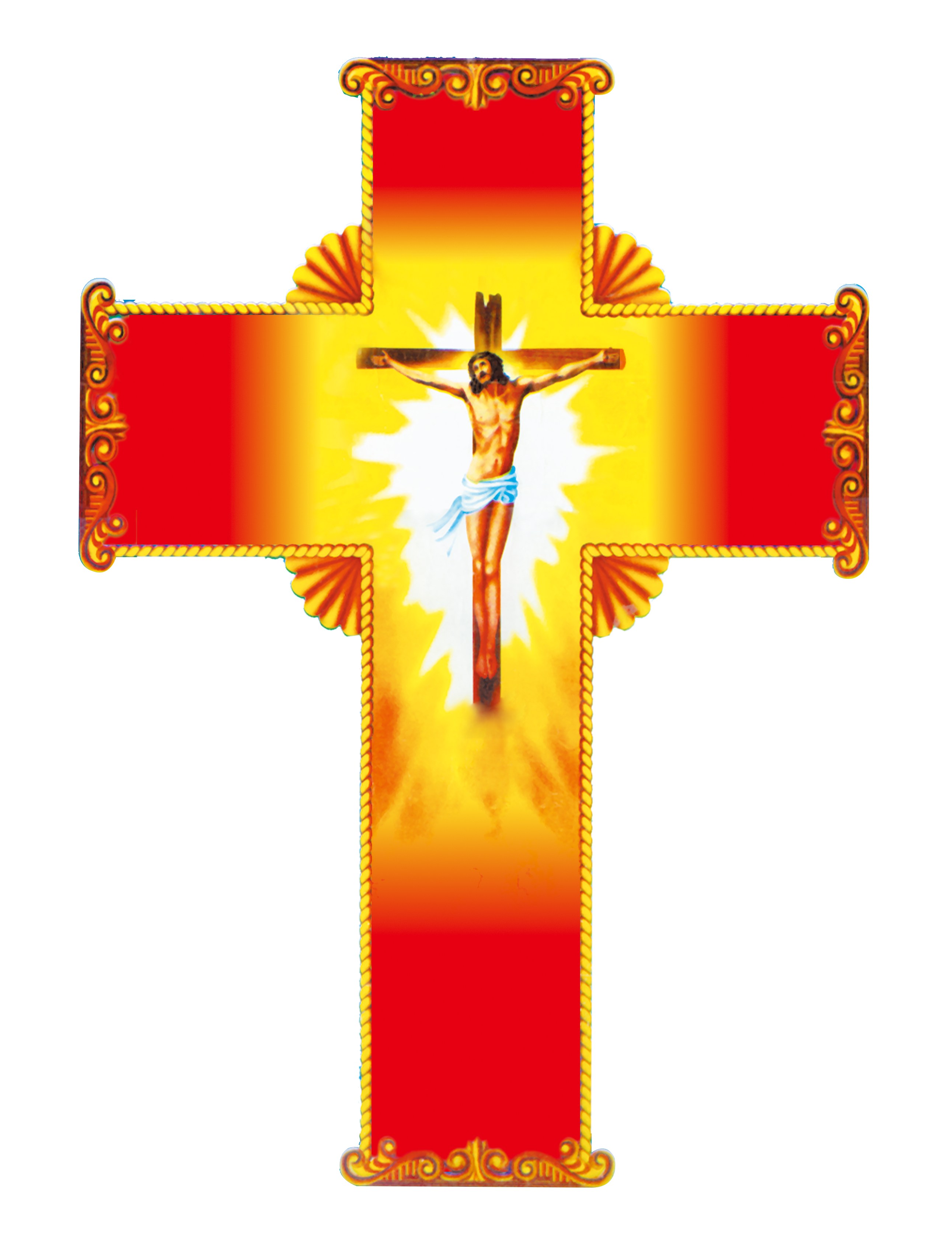 Christian Material Cross Jesus Crucifix Red Transparent PNG Image