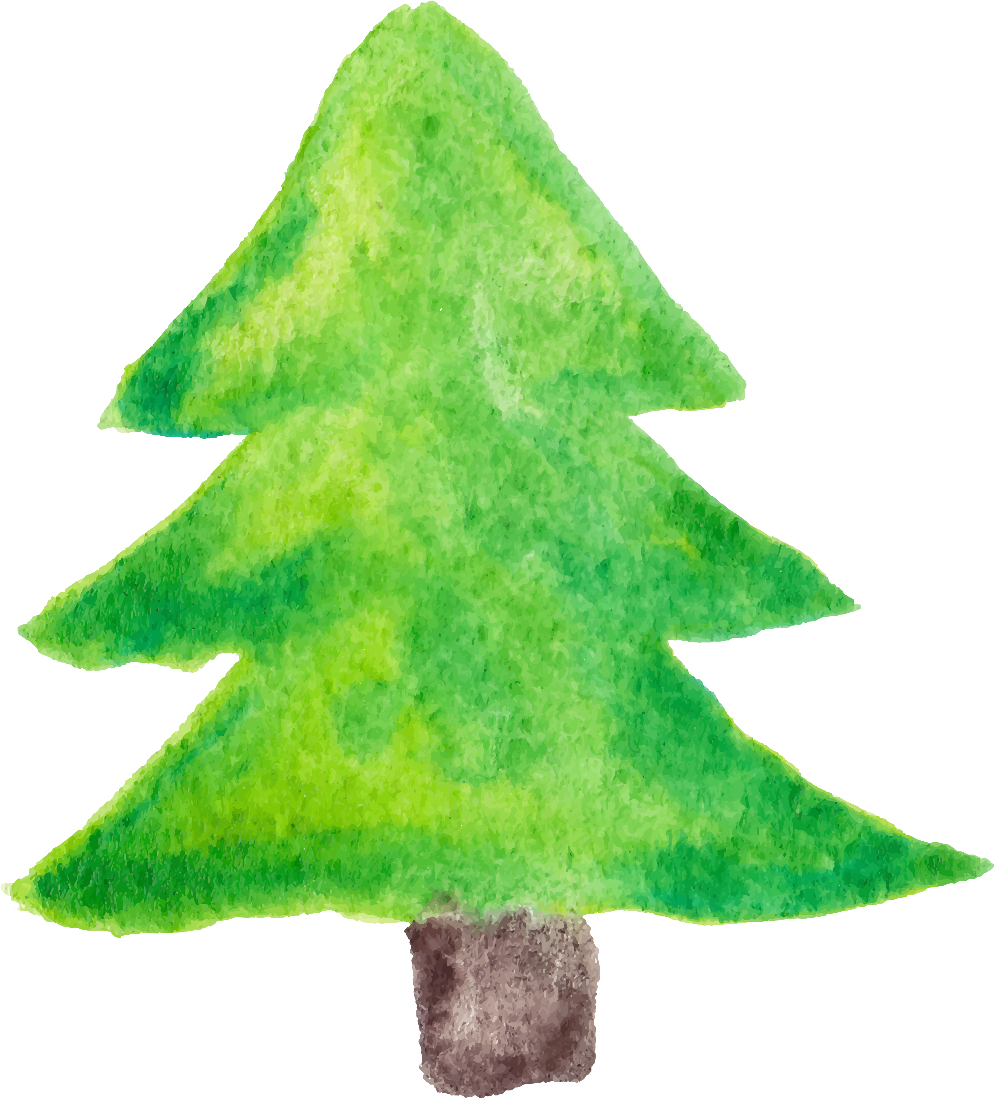 Watercolor Tree Christmas PNG Download Free Transparent PNG Image