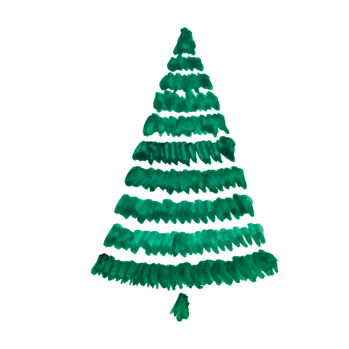 Watercolor Tree Christmas Free Clipart HQ Transparent PNG Image