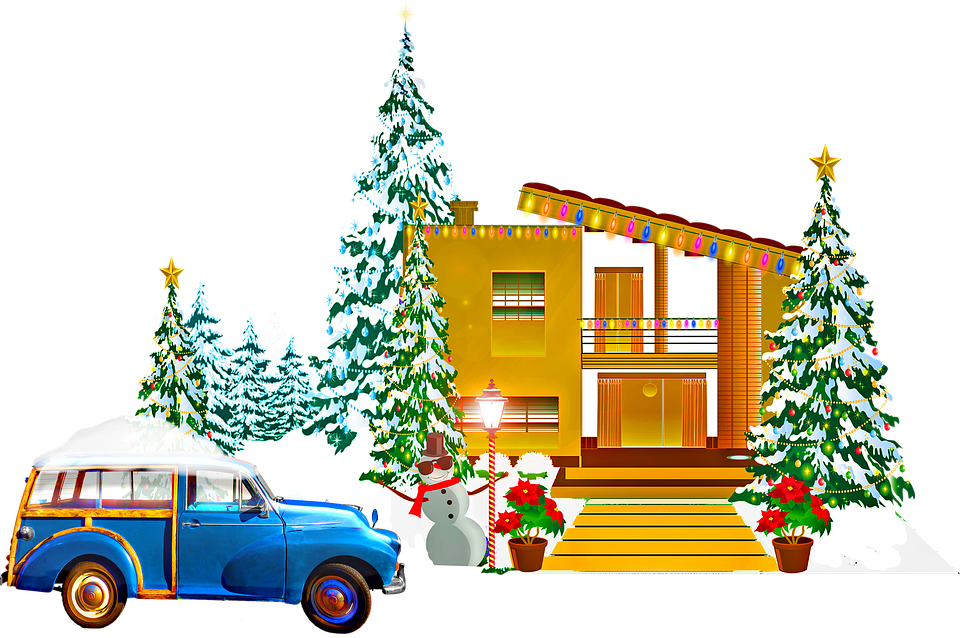 House Christmas Free Transparent Image HQ Transparent PNG Image