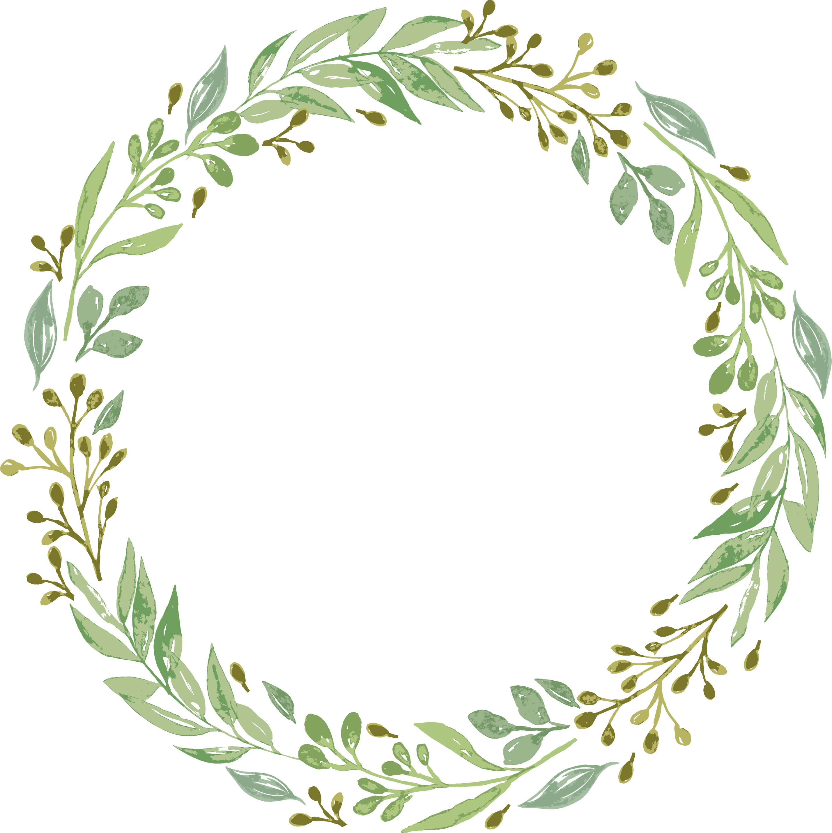 Watercolor Photos Wreath Christmas Free PNG HQ Transparent PNG Image