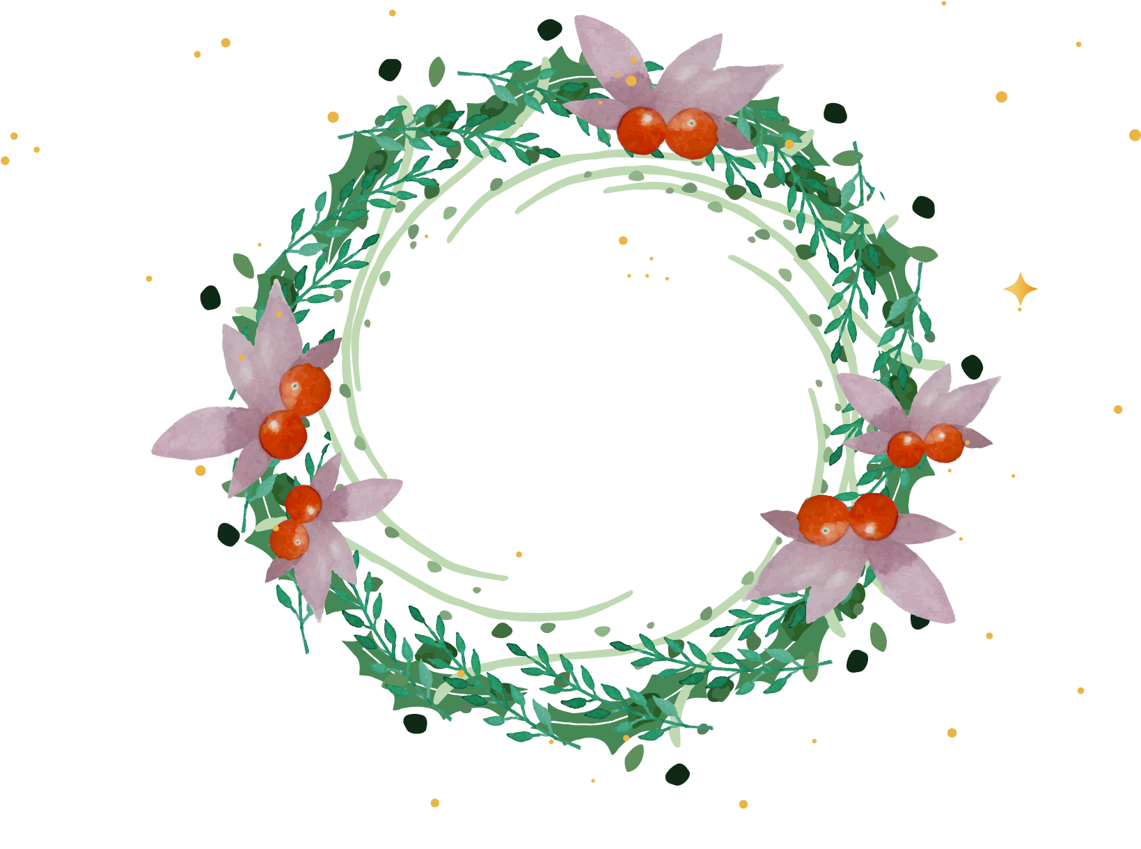 Watercolor Wreath Pic Christmas HQ Image Free Transparent PNG Image