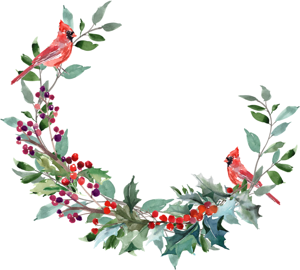 Watercolor Picture Wreath Christmas Free HD Image Transparent PNG Image