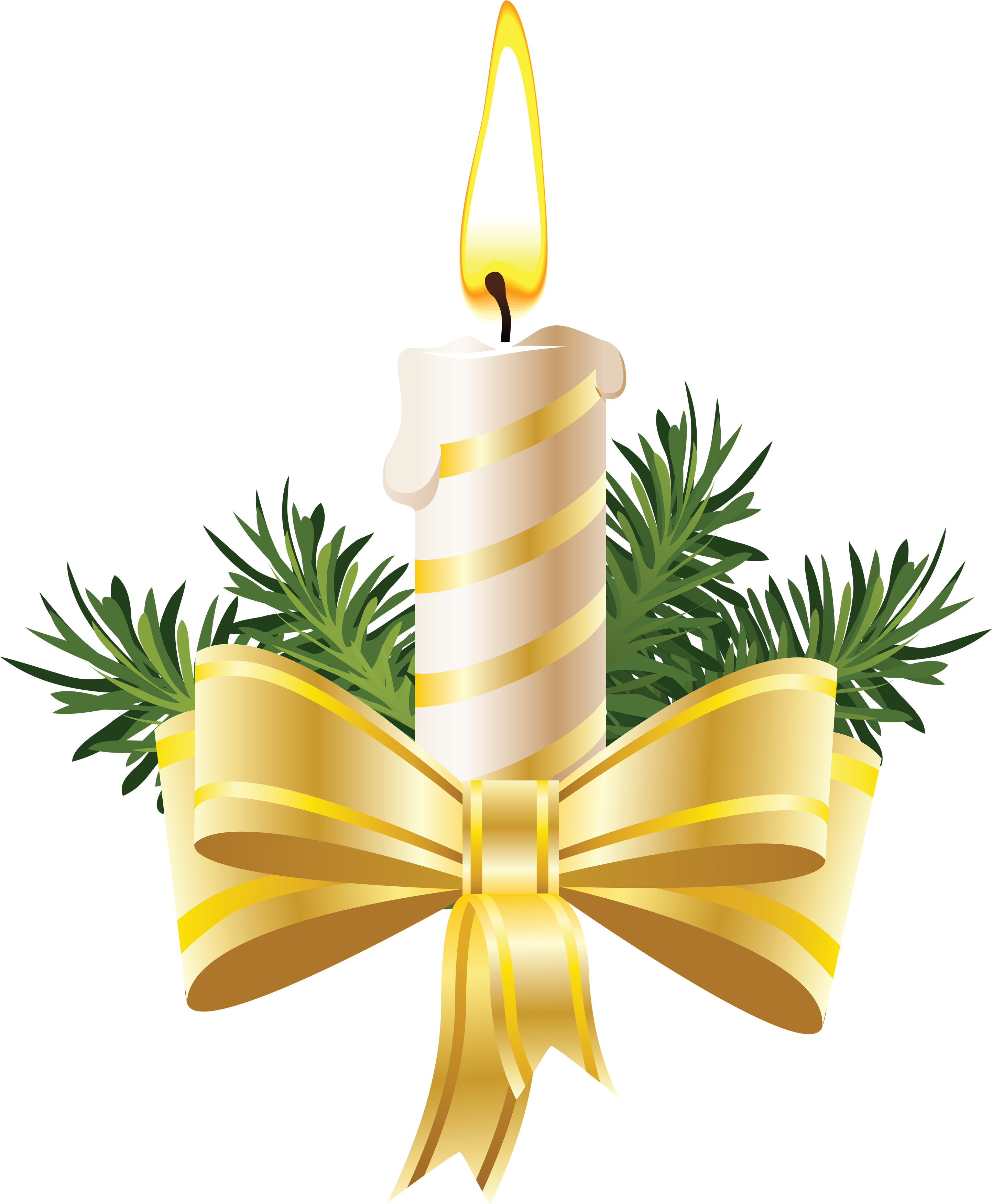 Candle Christmas Gold Free Download PNG HD Transparent PNG Image