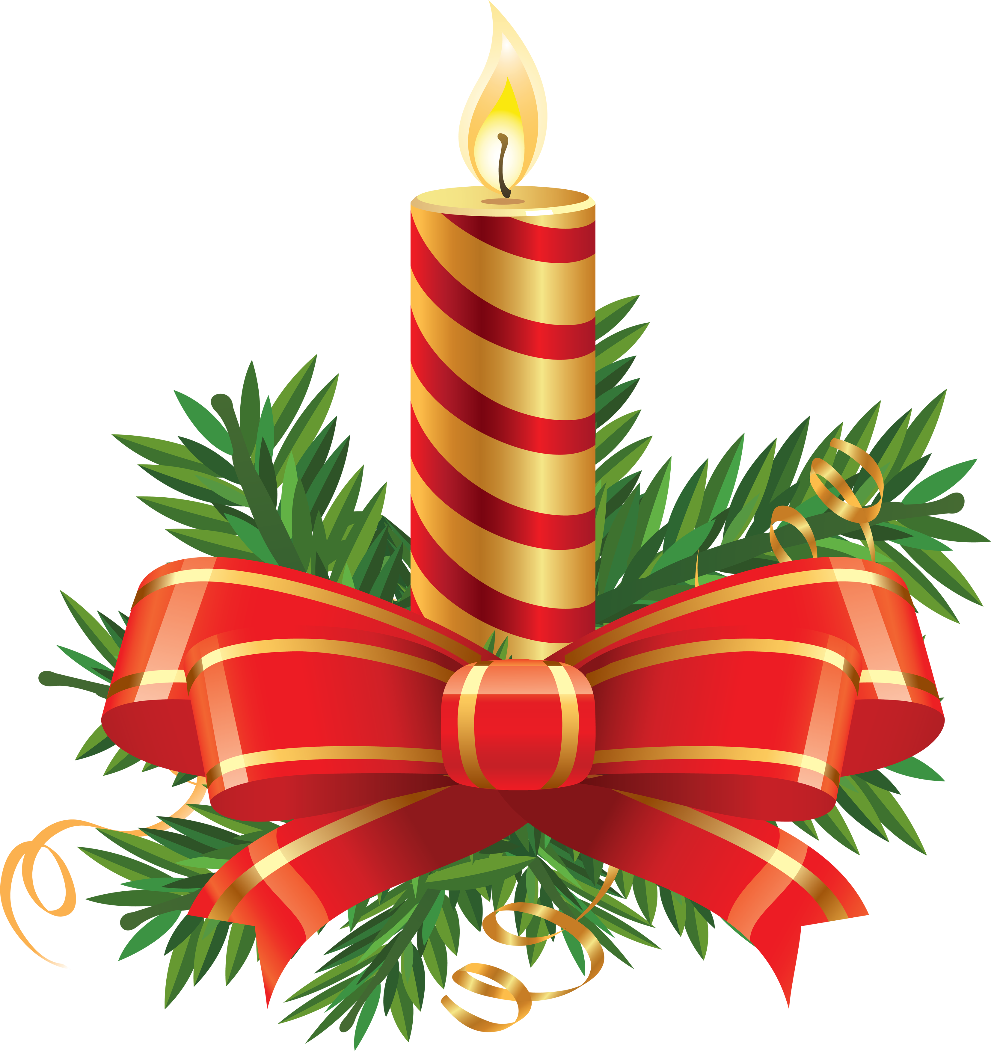 Candle Christmas Gold PNG Image High Quality Transparent PNG Image