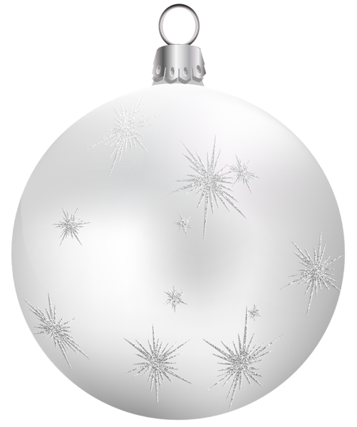 White Christmas Ornaments HD Image Free Transparent PNG Image