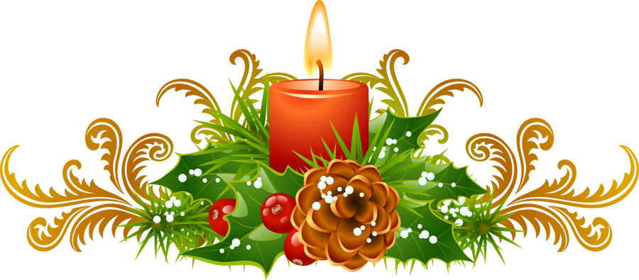 Candle Christmas Gold Picture Free Clipart HQ Transparent PNG Image