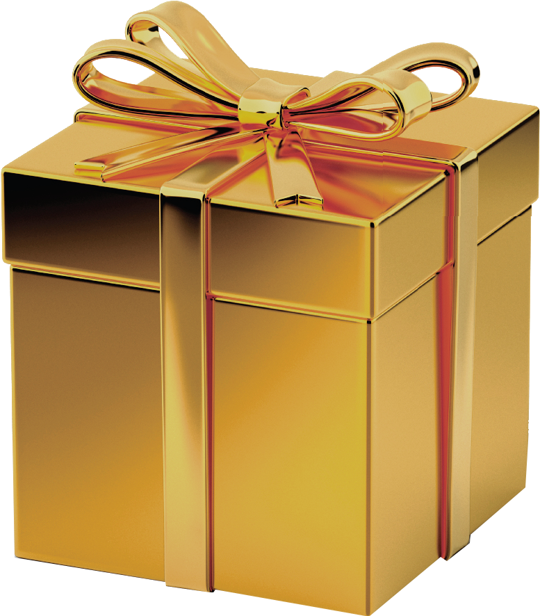 Gift Christmas Gold PNG File HD Transparent PNG Image