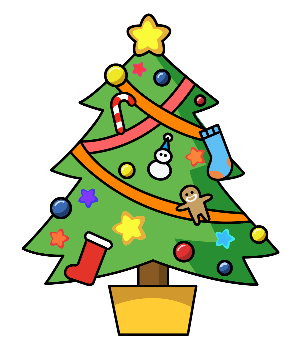 Kawaii Tree Christmas Free Download PNG HQ Transparent PNG Image