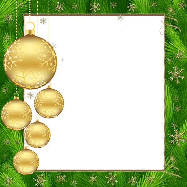 Frame Green Christmas Download HQ Transparent PNG Image