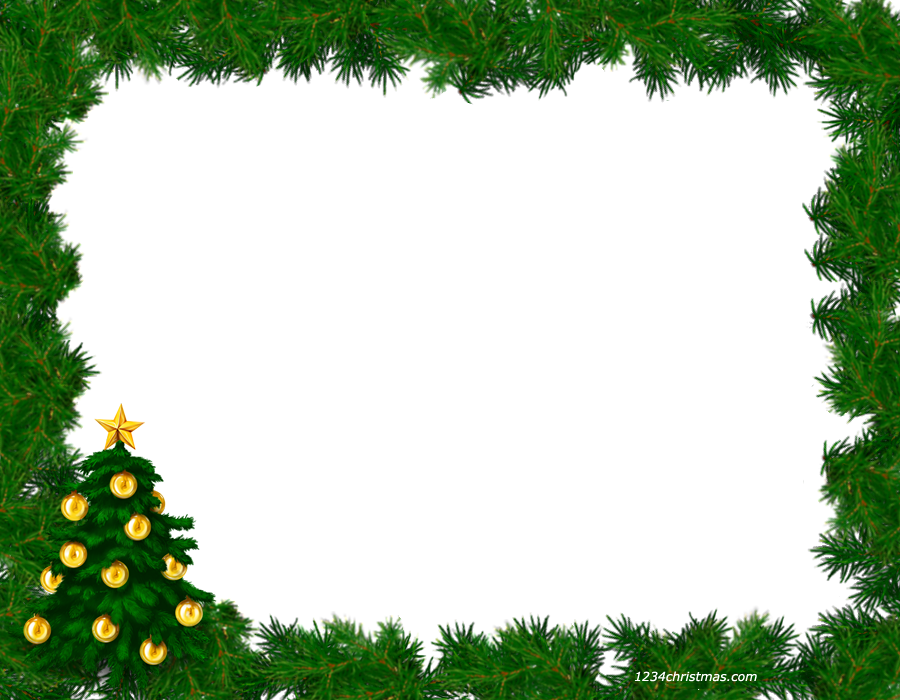 Frame Pic Green Christmas PNG Free Photo Transparent PNG Image