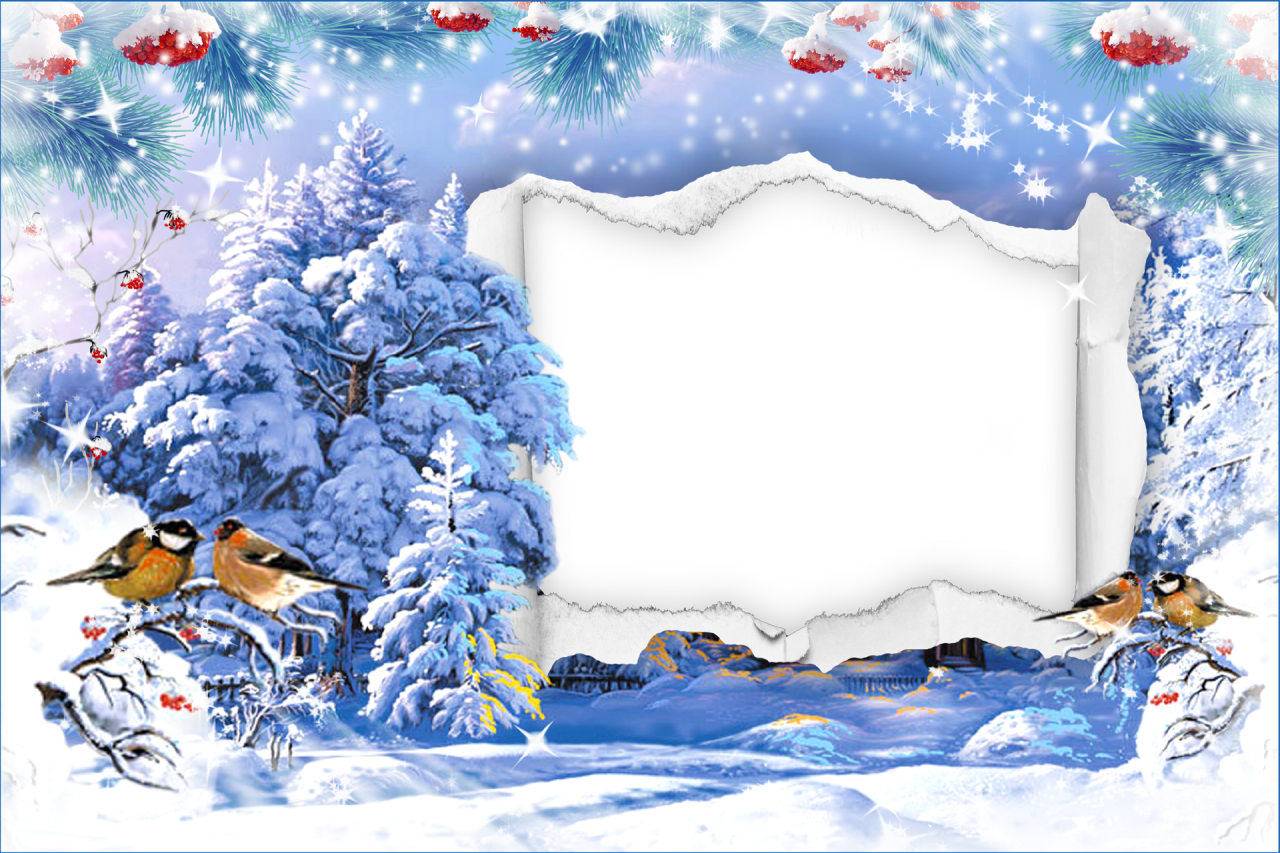 Blue Frame Christmas Free PNG HQ Transparent PNG Image