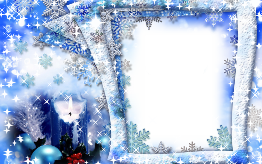 Blue Frame Christmas PNG Download Free Transparent PNG Image