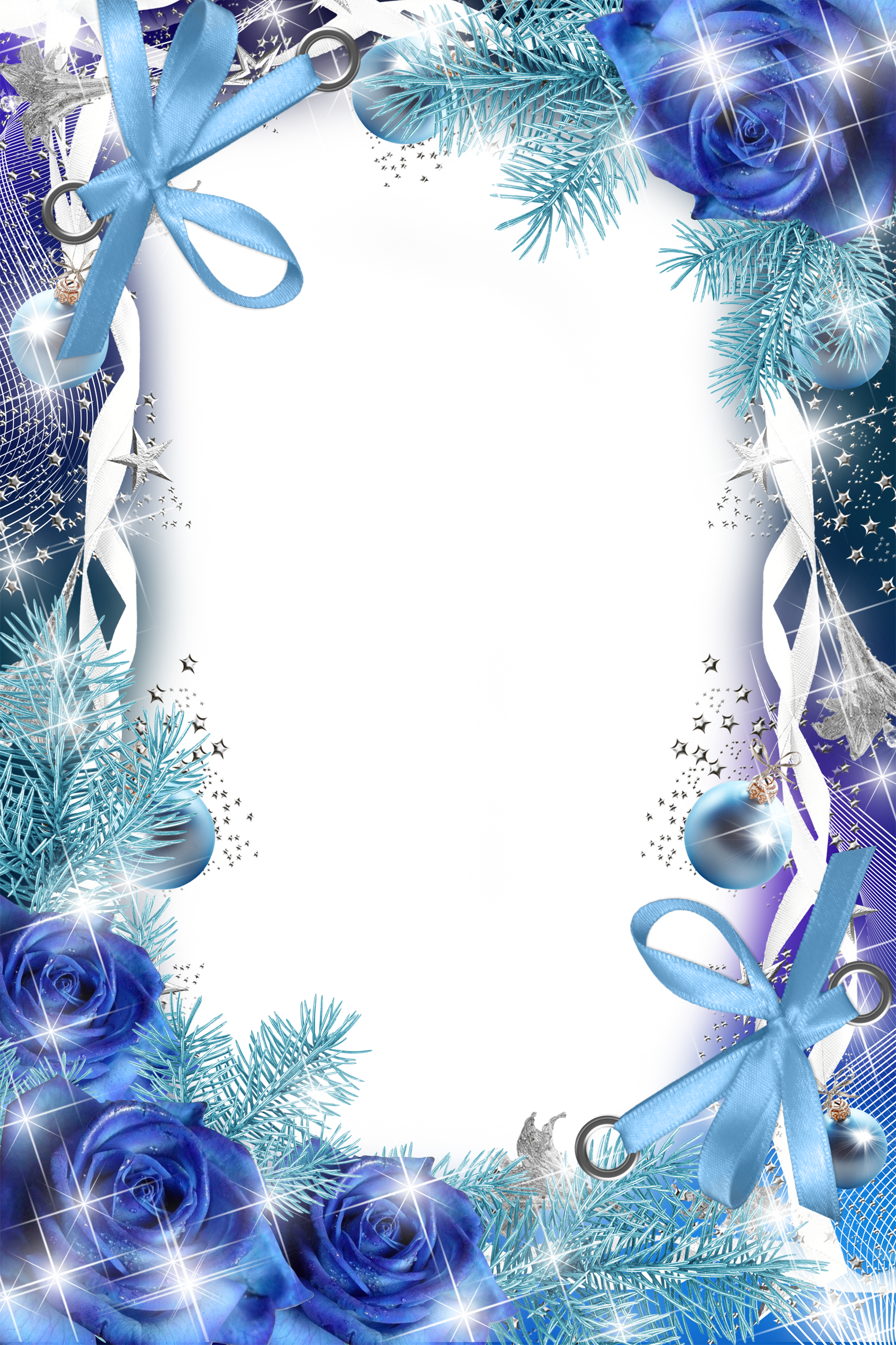 Blue Frame Christmas PNG Download Free Transparent PNG Image