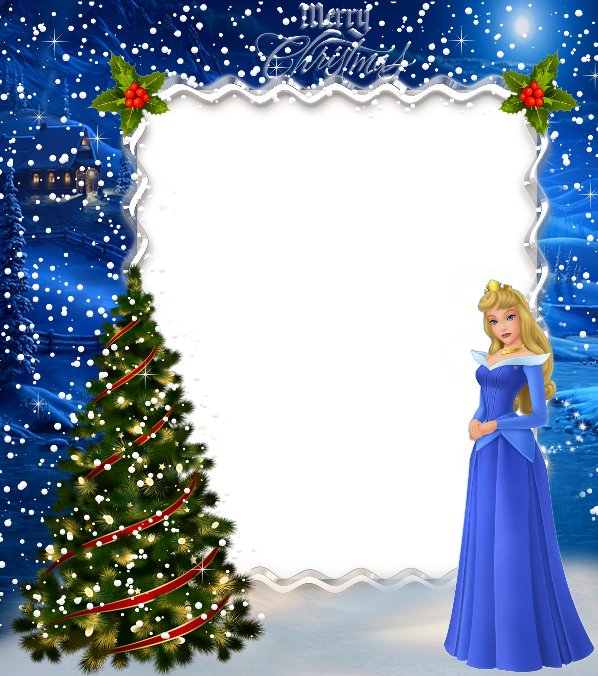 Blue Frame Christmas Free Clipart HD Transparent PNG Image