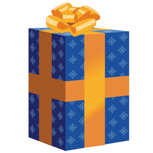 Blue Pic Christmas Gift Free Clipart HQ Transparent PNG Image