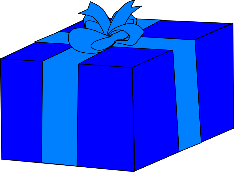 Blue Picture Christmas Gift Free Transparent Image HD Transparent PNG Image