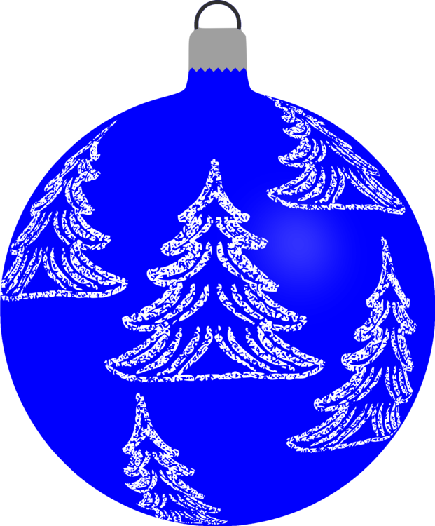 Blue Christmas Ornaments Free Clipart HQ Transparent PNG Image