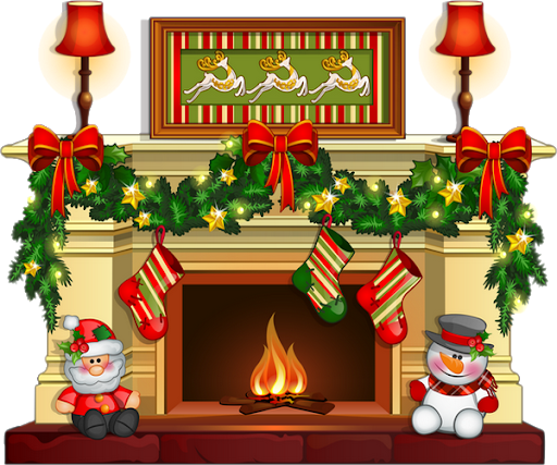 Fireplace Christmas Free Photo Transparent PNG Image