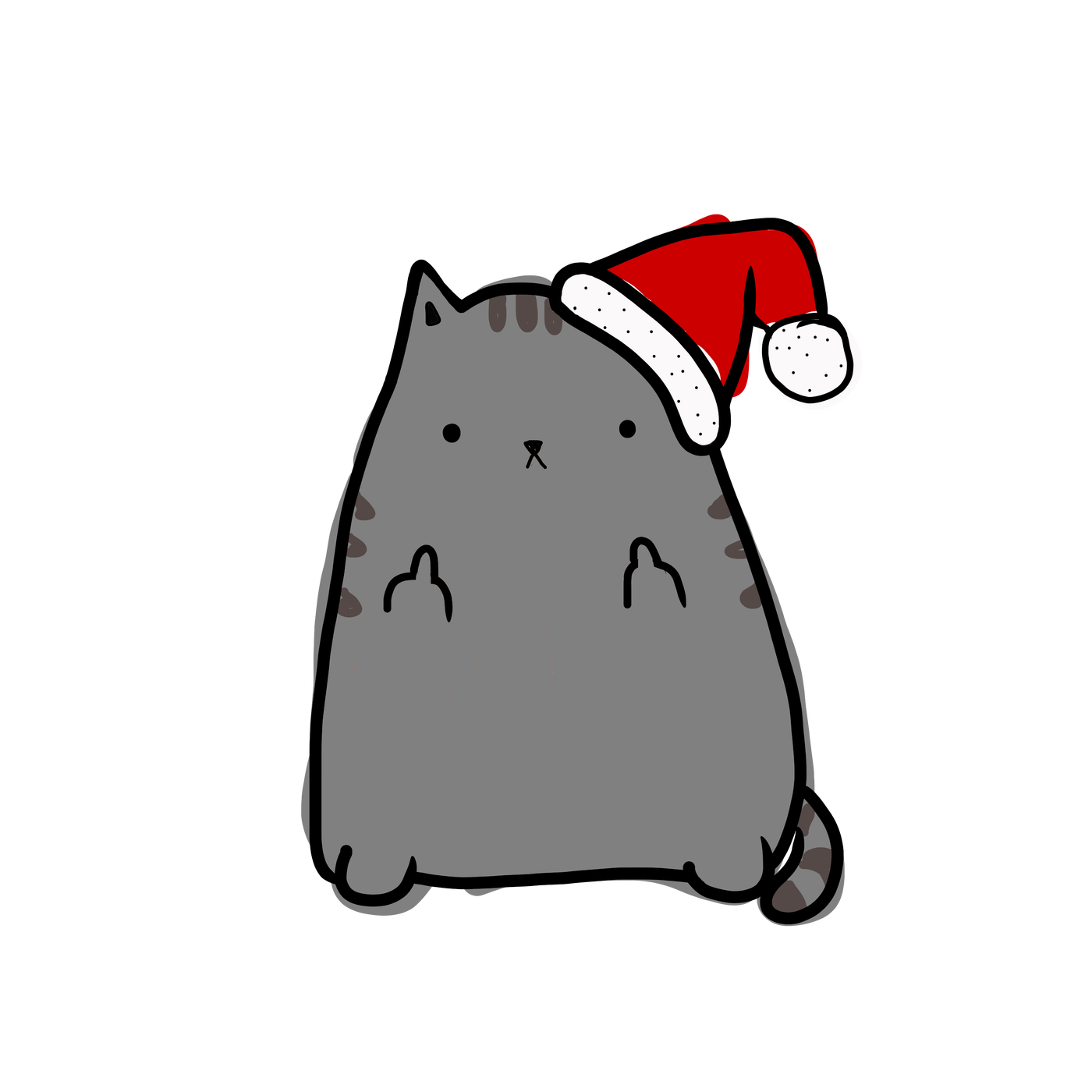 Picture Christmas Cat Free Clipart HQ Transparent PNG Image