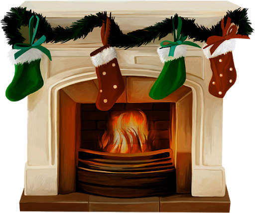 Picture Fireplace Christmas PNG Free Photo Transparent PNG Image