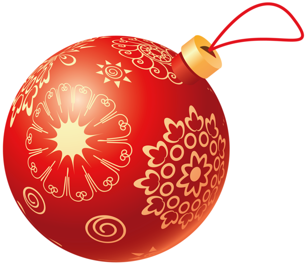 Christmas Red Bauble Free Download PNG HQ Transparent PNG Image