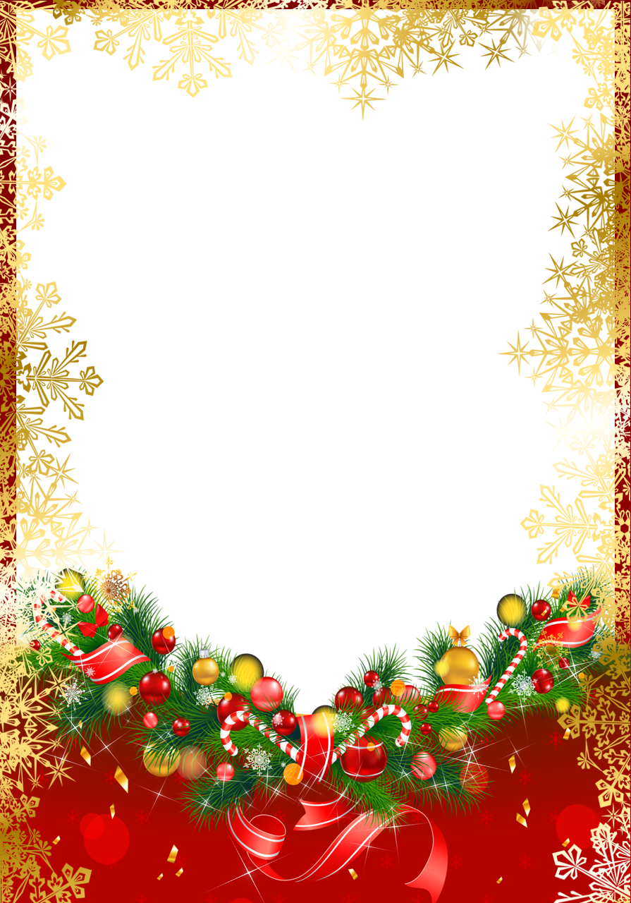 Frame Christmas Red Download HQ Transparent PNG Image