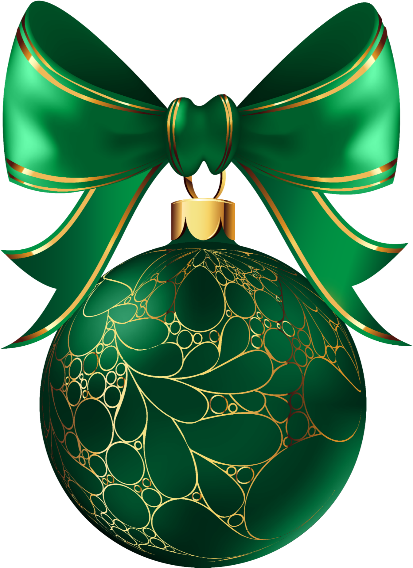 Green Christmas Ornaments Free HD Image Transparent PNG Image