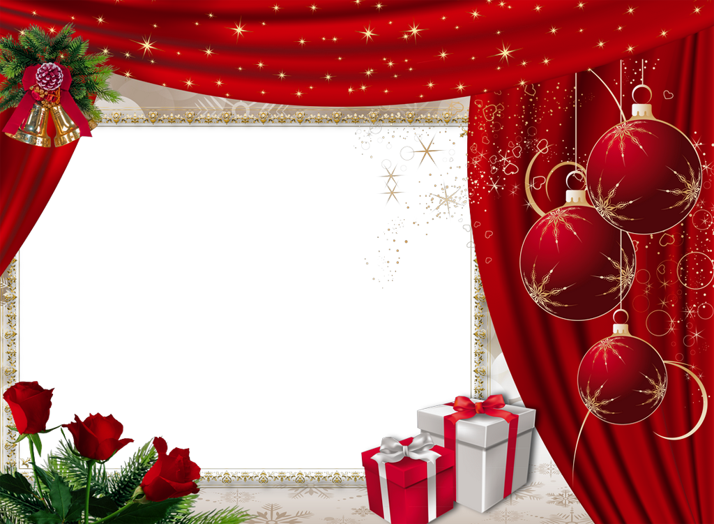 Images Frame Christmas Red Free HQ Image Transparent PNG Image