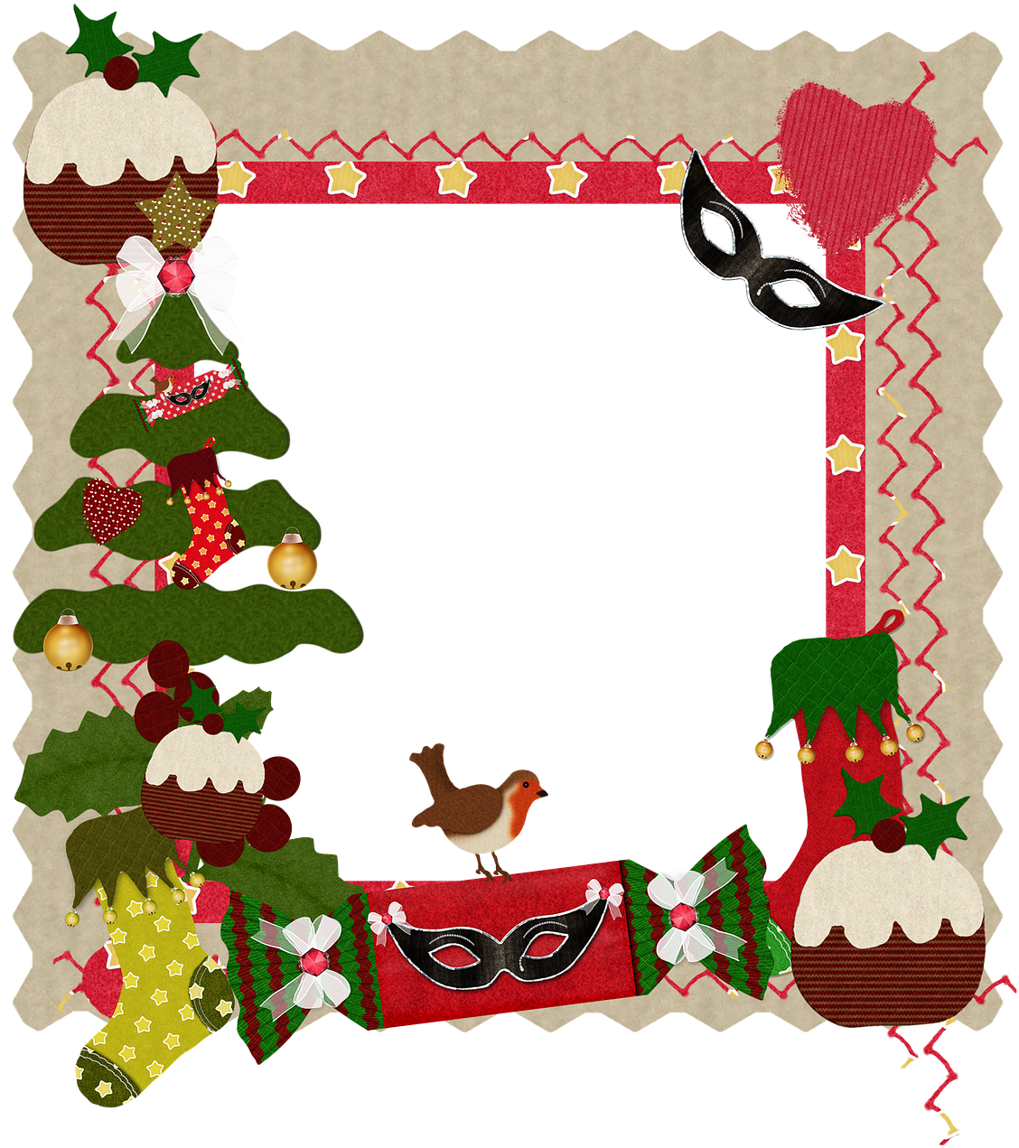 Picture Frame Christmas Santa Free Download Image Transparent PNG Image