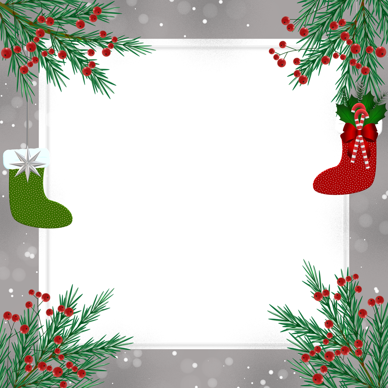 Frame Christmas Ornaments Free Photo Transparent PNG Image