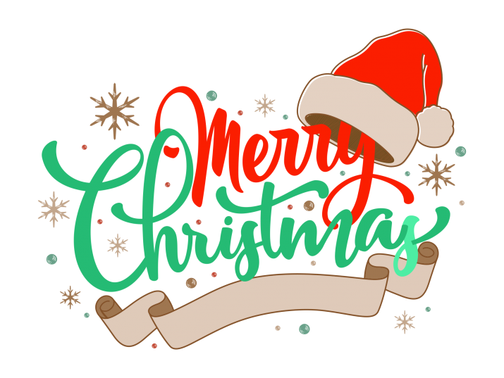 Text Christmas Happy Free Clipart HQ Transparent PNG Image