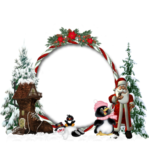 Frame Christmas Santa Free Clipart HQ Transparent PNG Image