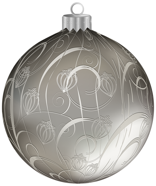 Bauble Silver Christmas Free PNG HQ Transparent PNG Image