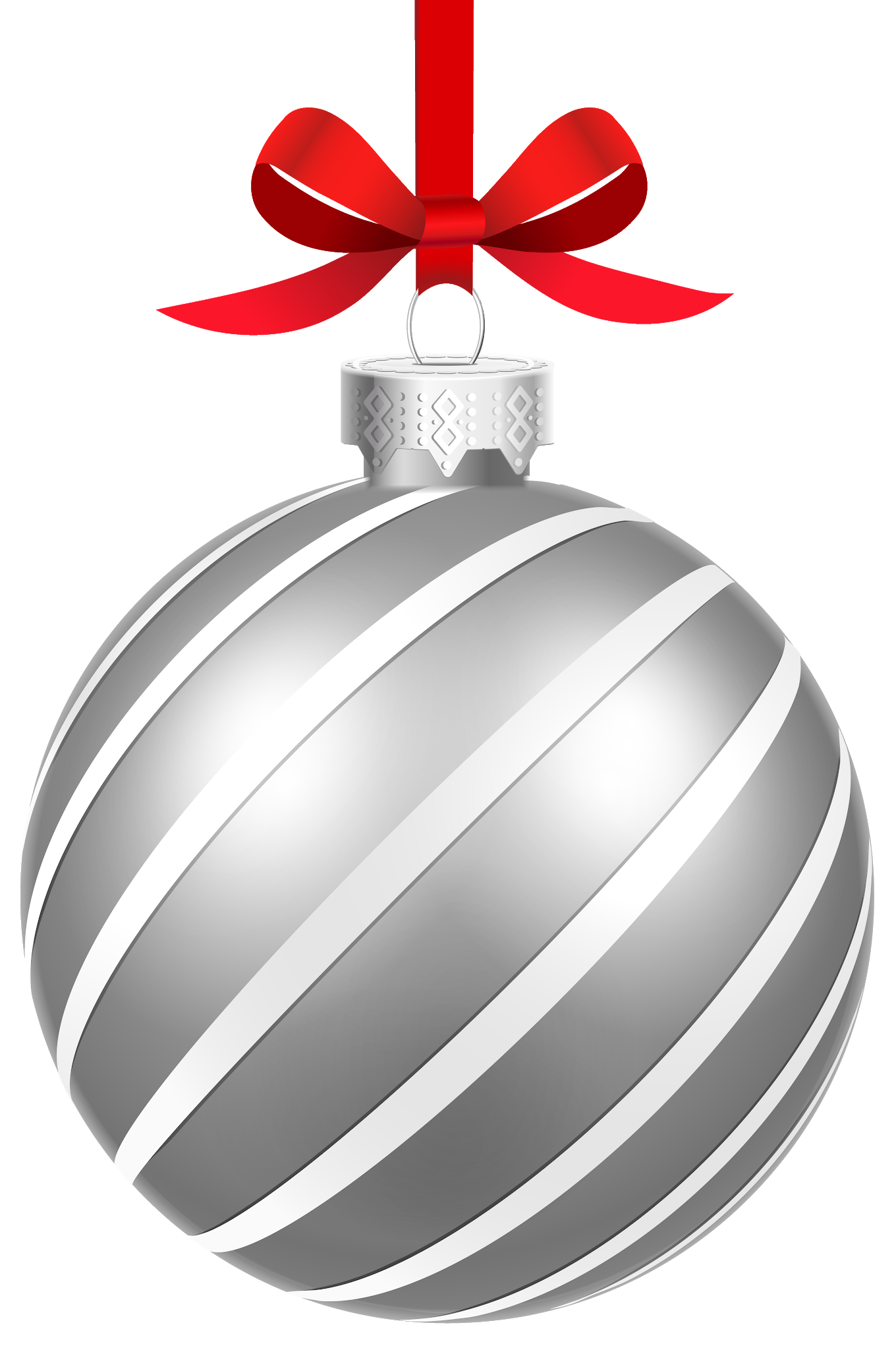 Silver Ornaments Christmas Free PNG HQ Transparent PNG Image