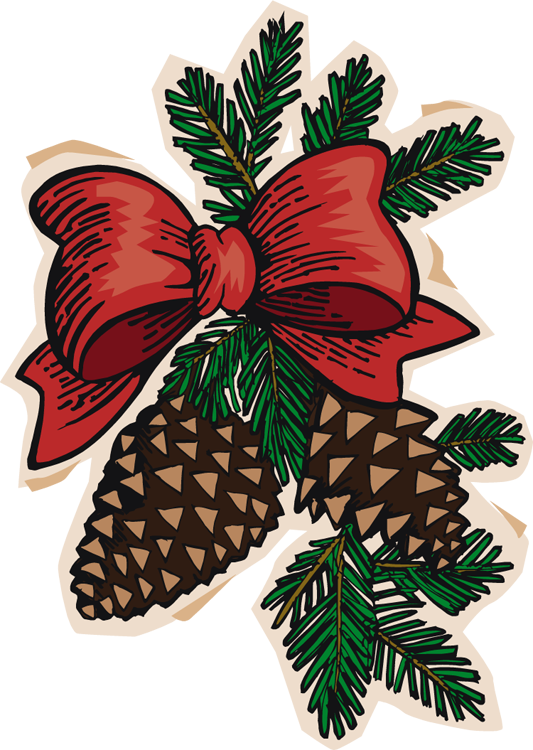 Christmas Pine Cone Free Clipart HQ Transparent PNG Image