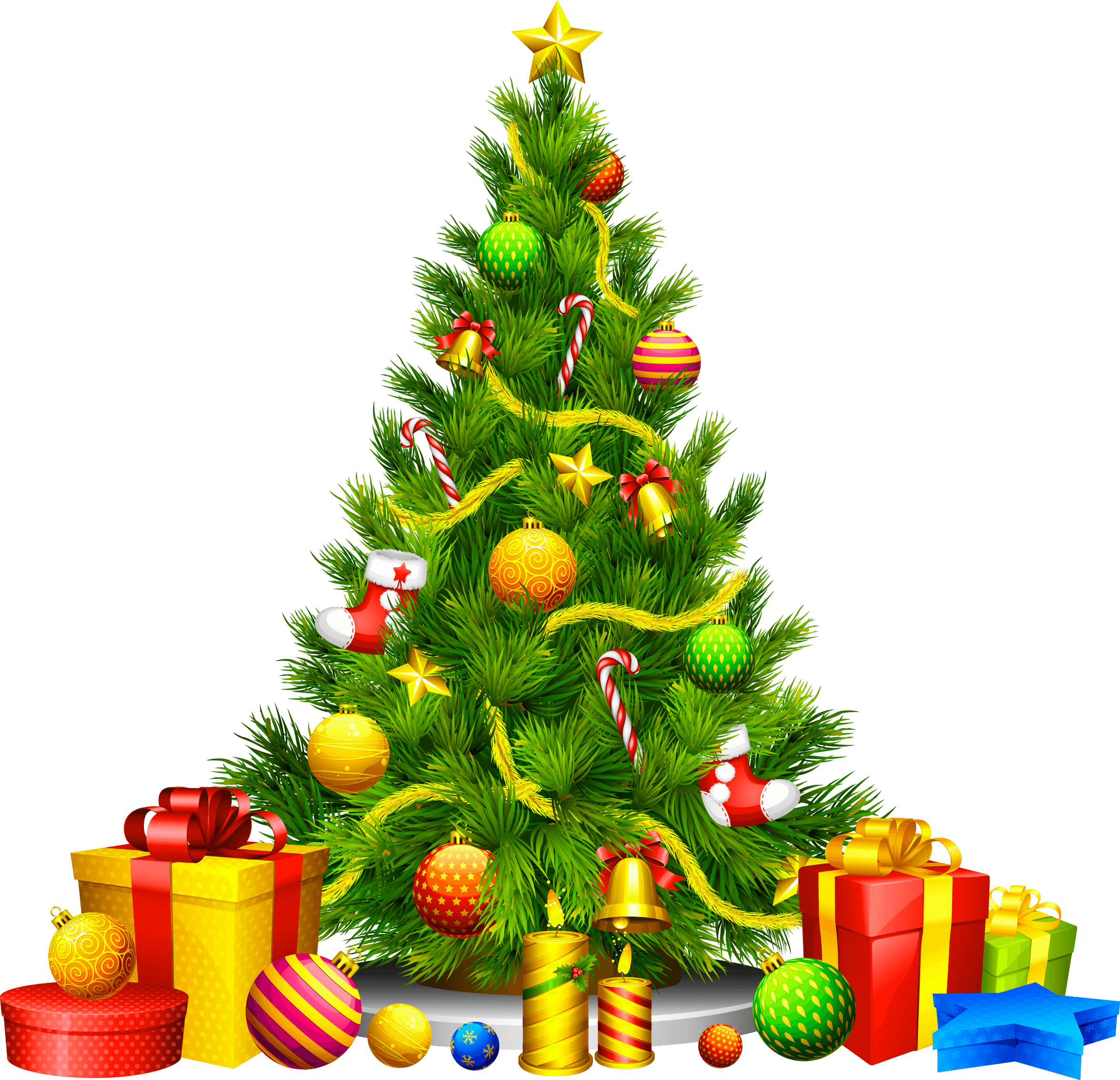 Gifts Fir-Tree Christmas PNG Image High Quality Transparent PNG Image