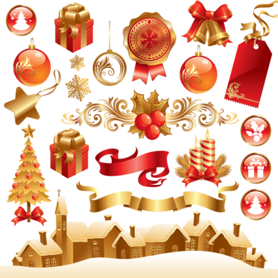 Christmas Elements Transparent Background Transparent PNG Image