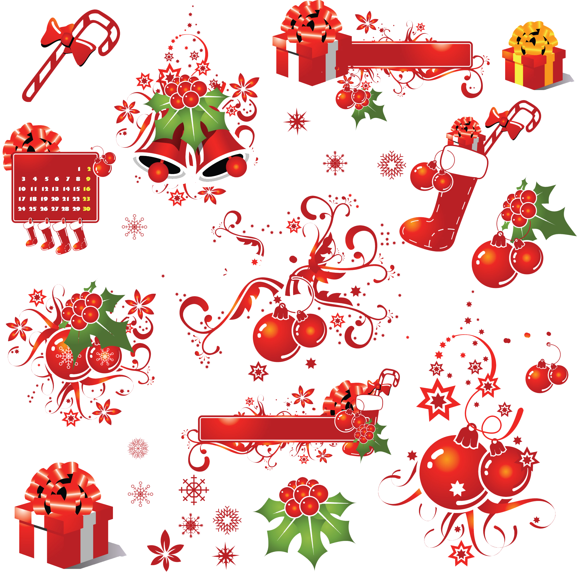 Christmas Elements Picture Transparent PNG Image