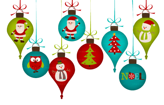 Christmas Ornaments Clipart Transparent PNG Image