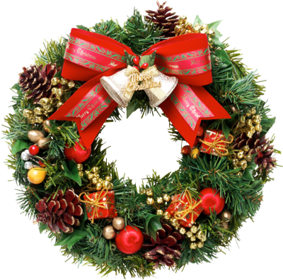 Christmas Wreath Clipart Transparent PNG Image