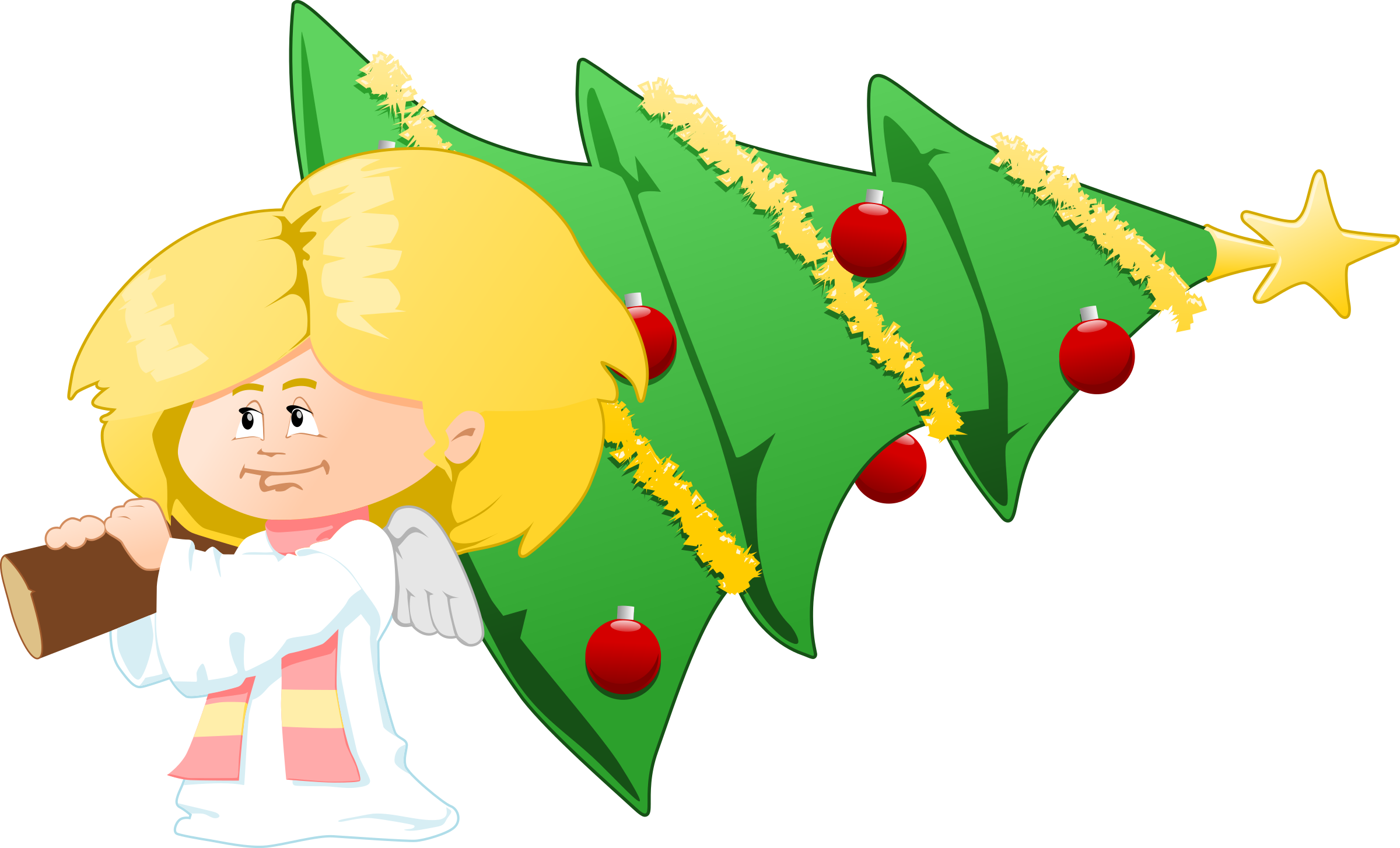 Christmas Angel Clipart Transparent PNG Image