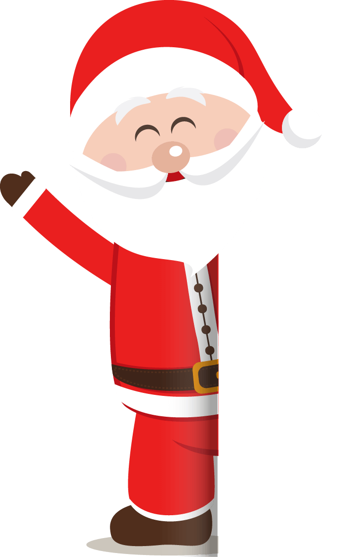 Merry Campsite Claus Santa 2017 Christmas Card Transparent PNG Image