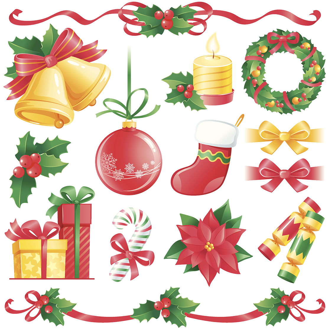 Flat Cracker Illustration Design Decorations Christmas Transparent PNG Image