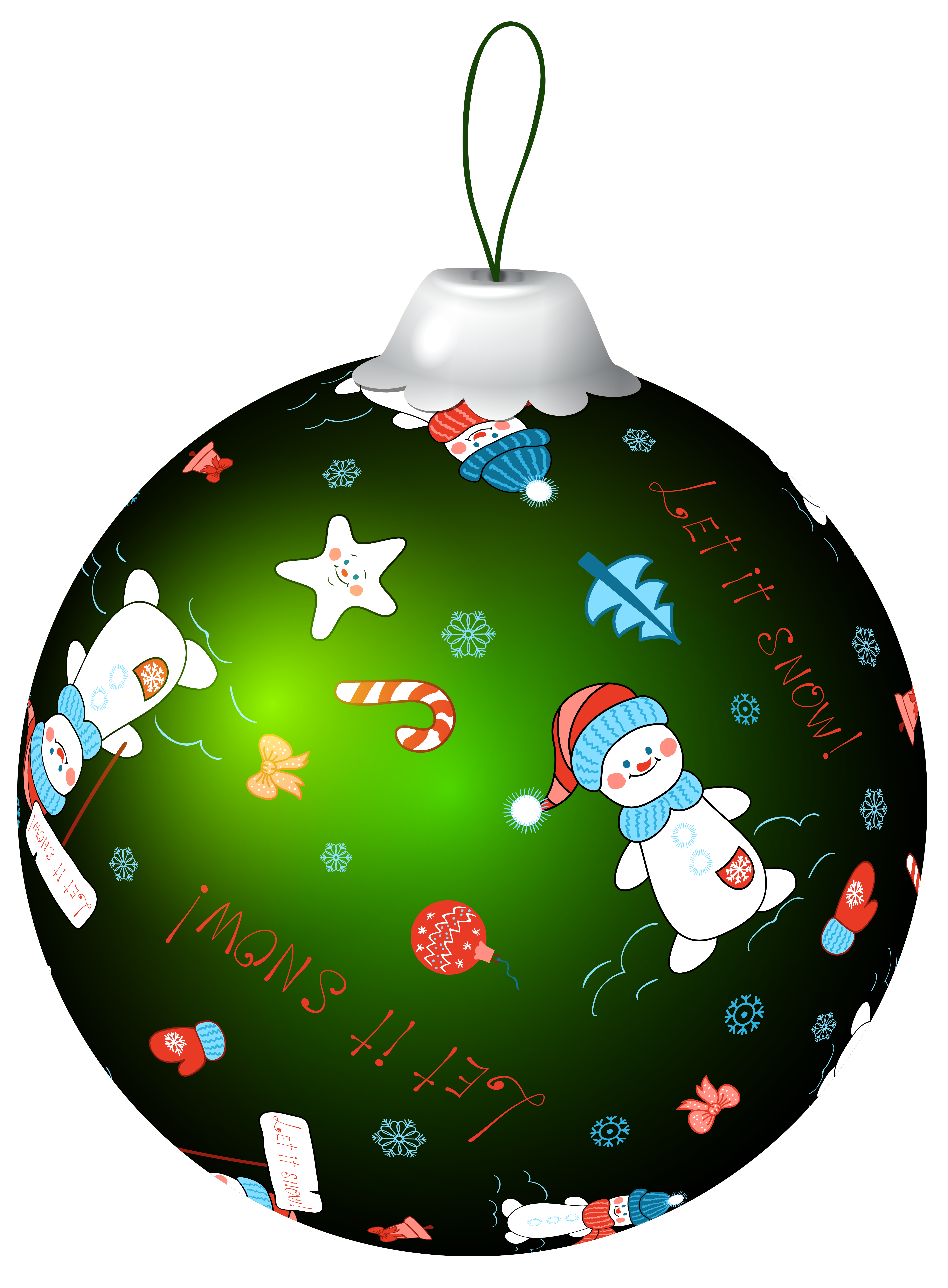 Snowman Ball Ornament Decoration Green With Christmas Transparent PNG Image