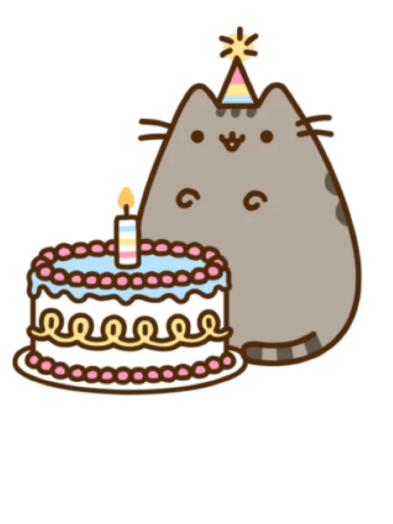 Food Pusheen Birthday Cake Cat HQ Image Free PNG Transparent PNG Image