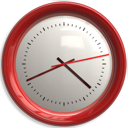 Red Wall Clock Png Image Transparent PNG Image