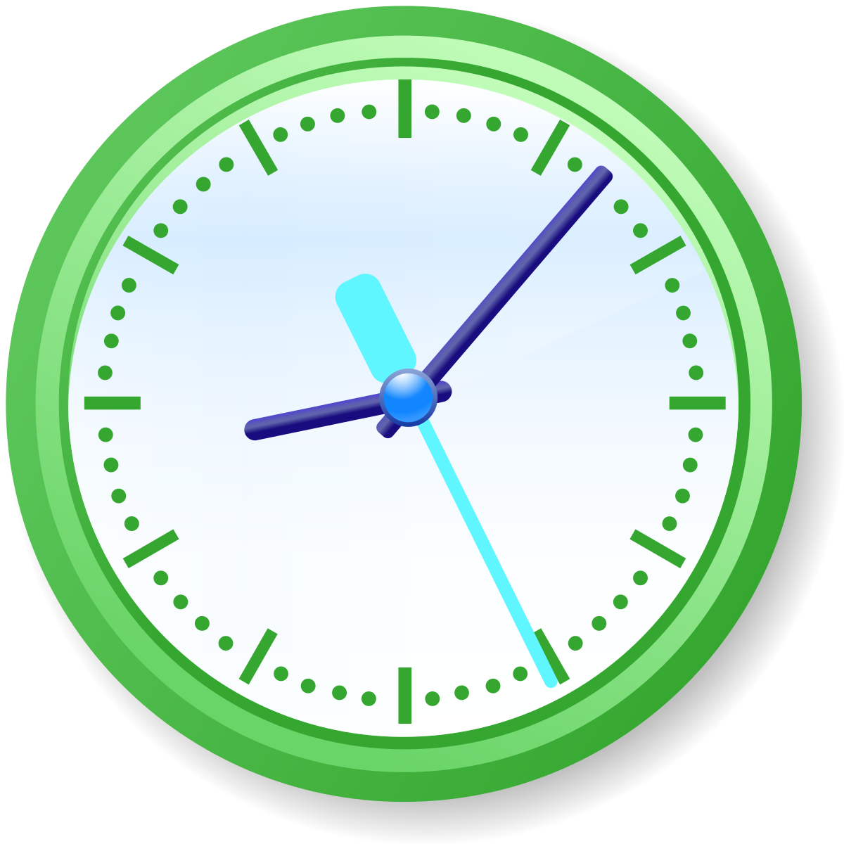 Wall Circle Green Clock Download HQ Transparent PNG Image